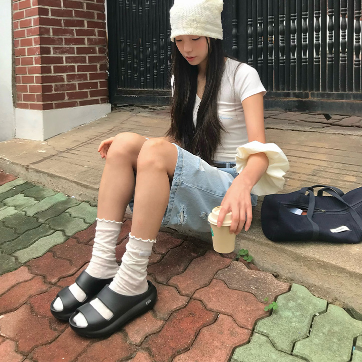 [OOyea] 블랙 남여공용 슬라이드